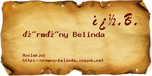 Örmény Belinda névjegykártya